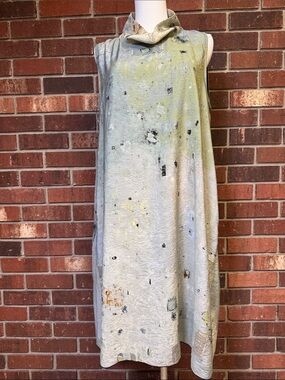 3 Potato Art To Wear Sleeveless Pioggia Shift Dress Size M/L